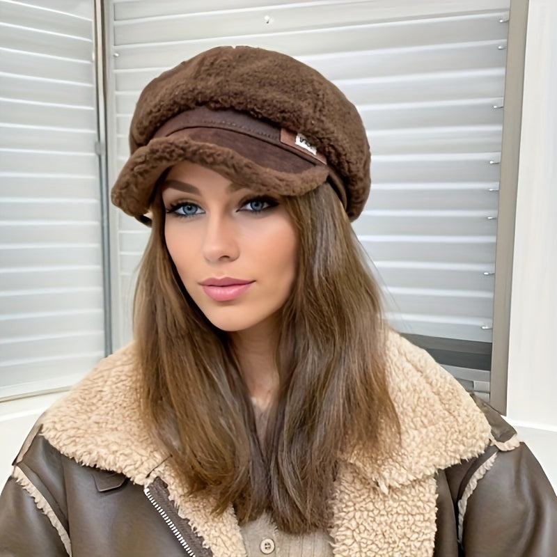 Aventury Sherpa Newsboy Cap Damen
