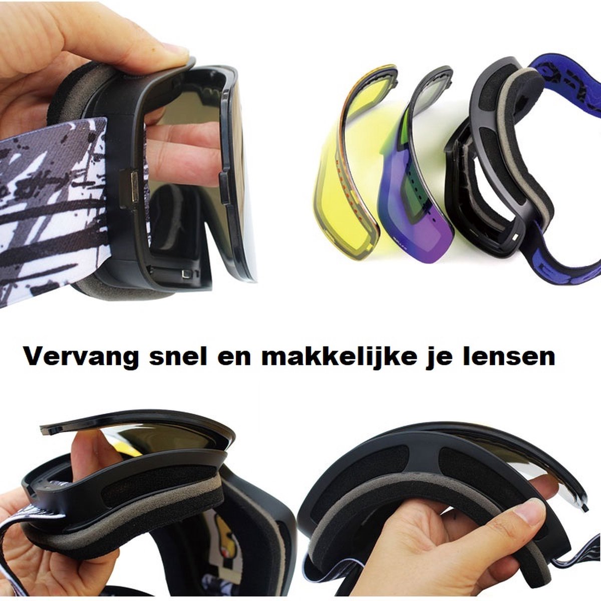 Aventury® Skibril Combineer zelf uw kleuren