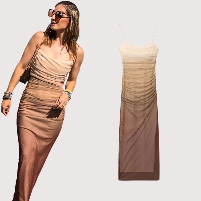 Avoir Avoir Wickelkleid aus Netzstoff
