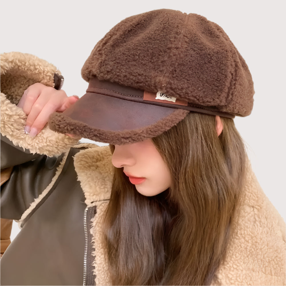 Aventury Sherpa Newsboy Cap Damen