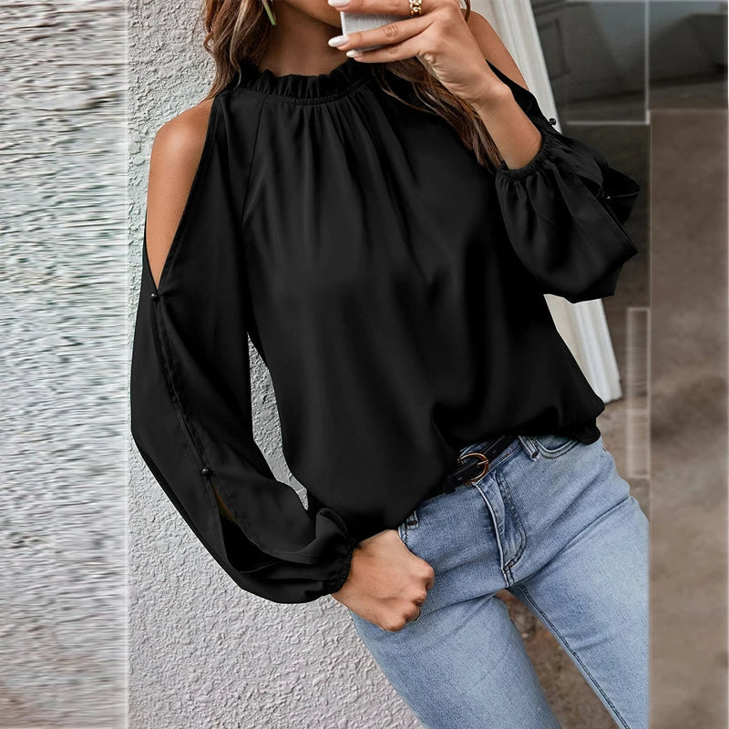 Aventury Bluse mit schulterfreien Ärmeln