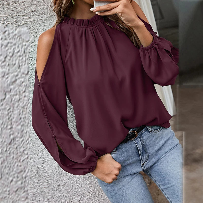Aventury Bluse mit schulterfreien Ärmeln